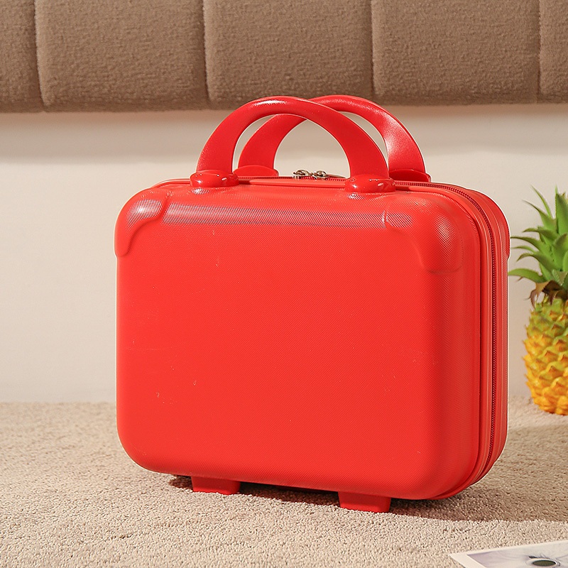 Red Beauty Case Valise Mini Luggage Organizer Makeup Suitcase for Women – Mini Luggage and Valise price