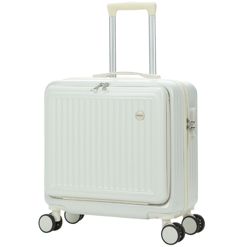White Color 16 Inch Laptop Trolley Bag with Front Pocket – Suitcase and Trolley Bag price