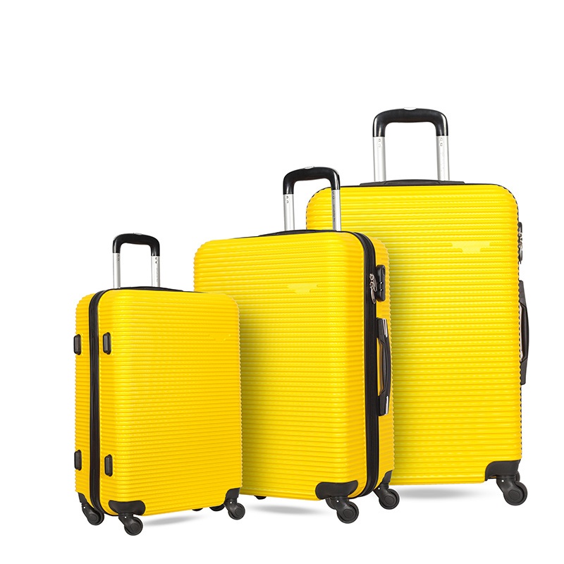 ABS Airport Travel Trolley Luggage Yellow Travel Luggage Set – Airport Travel Luggage and Travel Luggage Set price