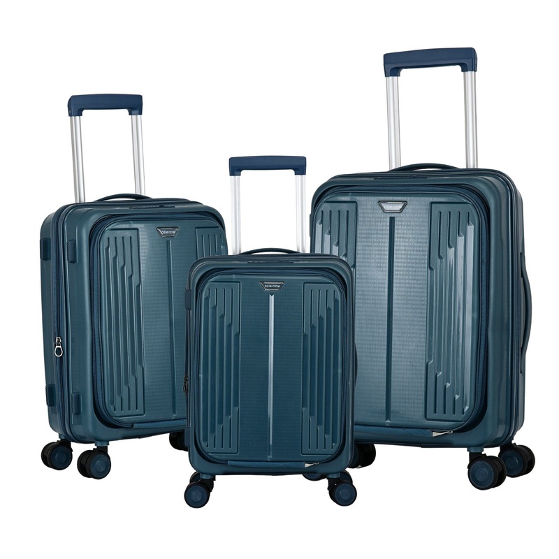 Front Open PP Luggage Set 3 Sizes Aluminum Trolley Tsa Lock 5 Cm Expand – Wholesale Travel Luggage and Luggage price