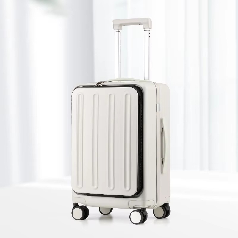 New Business Front Opening Suitcase Boarding Opening Suitcase Aluminum Frame Luggage – Luggage and Luggage Set price