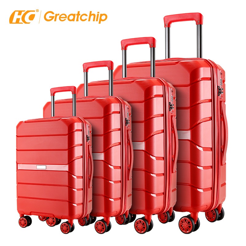 Polypropylene PP Hard Trolley Case Suitcase 4PCS Luggage Set with Tsa Lock – PP Luggage and PP Trolley price