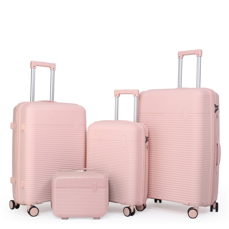 Wholesale 4-Piece Polypropylene Hardside Travel Luggage Set Durable Lightweight Suitcases – Polypropylene Luggage and Wholesale Travel Luggage price