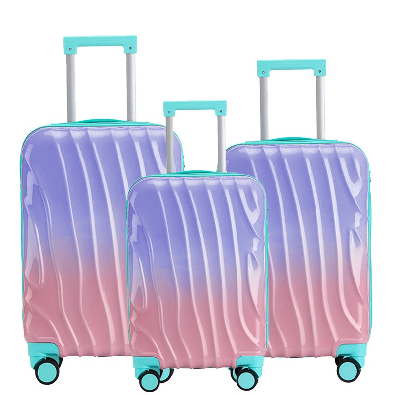 Wholesale Gradient Color Printed Hard Travel Luggage Set for Women and Men – Trolley Bag and Travel Luggage price