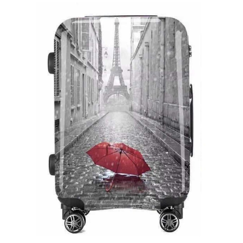 Fashion Printed Hard Luggage with Printing OEM Service – Trolley Luggage and Travel Luggage price