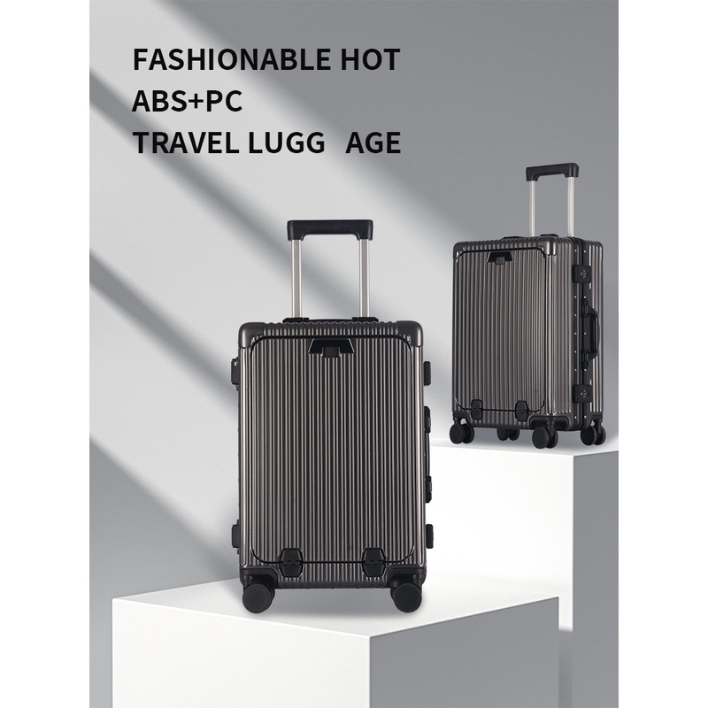 Luggage Suitcase Aluminum Frame with Cup Holder Front Open 3tsa Lock – Luggage Sets and Luggage Bag price