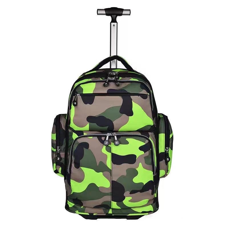Wholesale 18 Inch Large Capacity Trolley Pole Travel Luggage Baggage Bag Outdoor Backpack with 2 Wheels – Trolley Backpack and Pole Backpack price