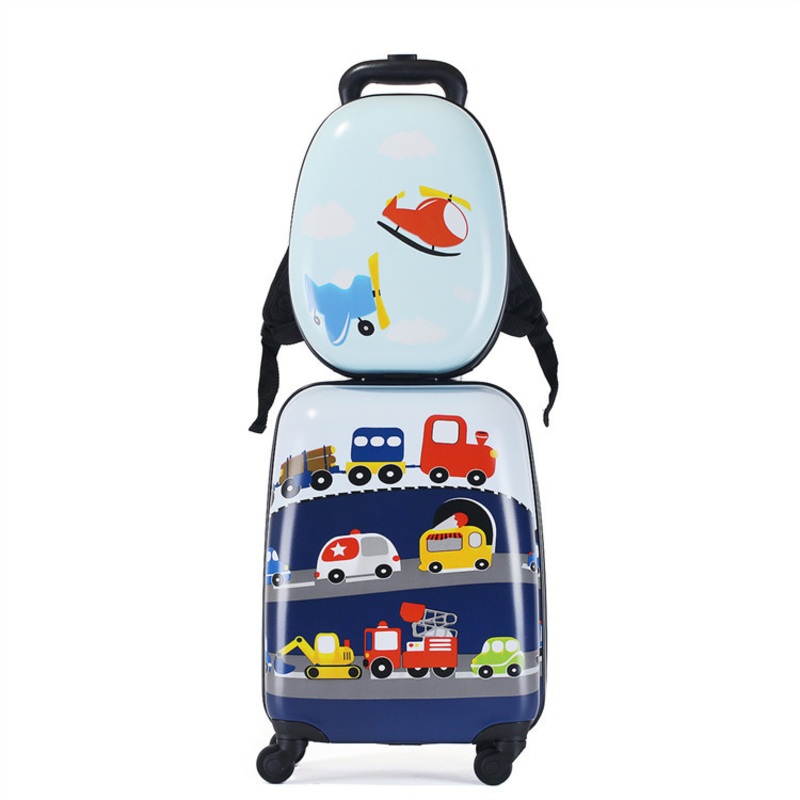 18inch Hard Shell Travel Kids Carry on Luggage Set with 13inch Backpack for Boys – Dinosaur Printed Luggage and Vehicle Design Luggage price