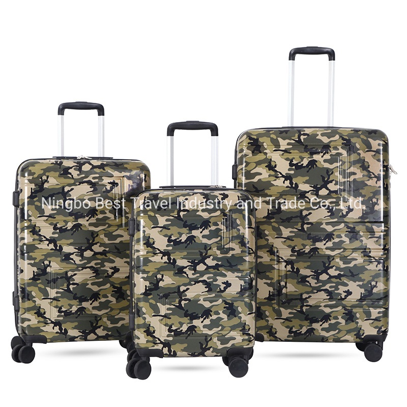 3 PCS Tsa Lock ABS PC Printed Travel Suitcase Cameflage Print Hard Side Trolley Case – Luggage and Luggage Set price