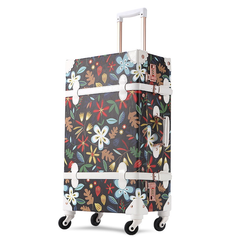 Retro PU Leather Rolling Luggage Sets Spinner Vintage Women Suitcase Hand Carry-on Luggage Sets Tarvel Bag Trolley – Retro Suitcase and Vintage Luggage price