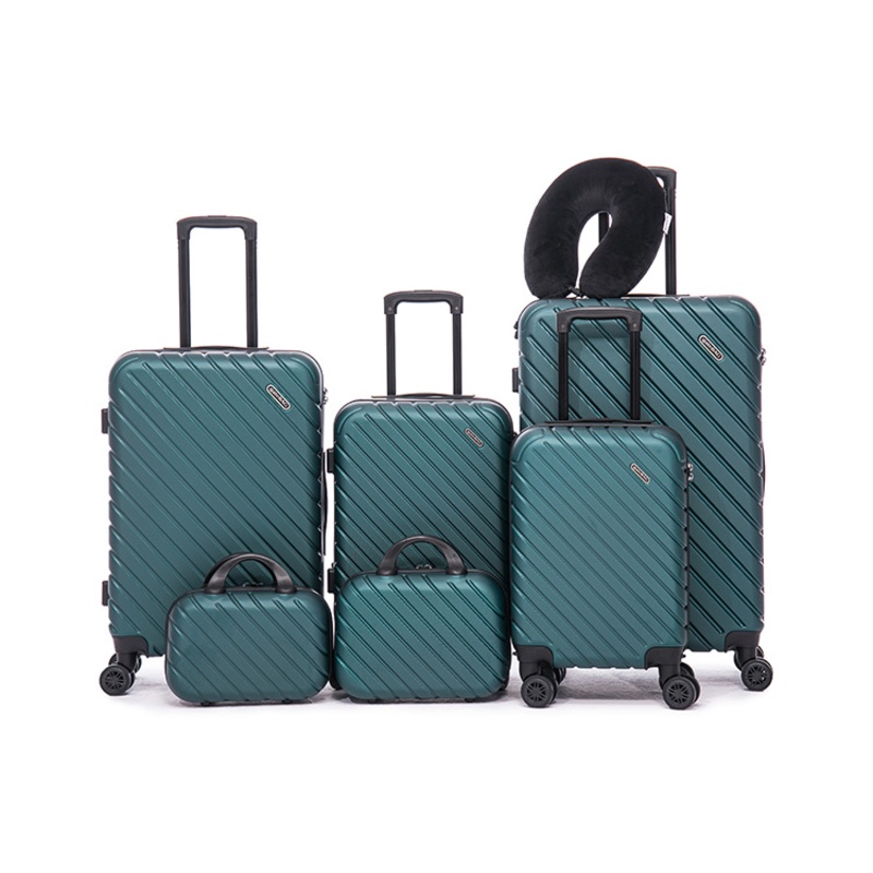 Green 6 Pieces Economy Quality ABS Luggage Set with Big Suitcase Set – Trolley Bag and Travel Luggage price
