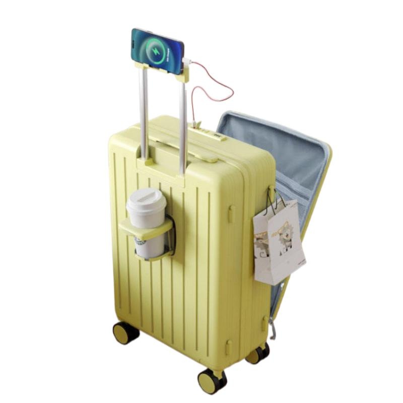 New ABS Hard Shell Multifunctional 24 Inches Suitcase with Cup Holder USB Charging – Luggage and Luggage Set price