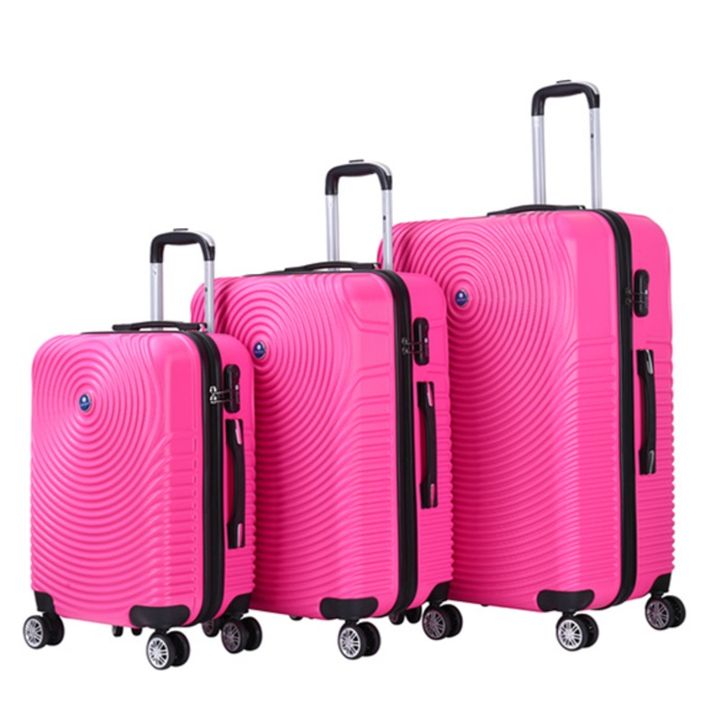 Rose Pink Suitcase 8 Wheels Luggage Set Plastic ABS Luggage (XHA170) – Luggage Bag and Trolley Bag price