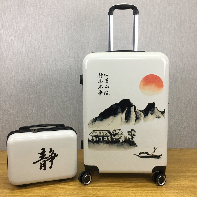 ABS PC Printing Customized Suitcase Traveling Bags Set with Trolley – Suitcase and Printing Suitcase price