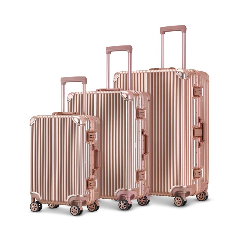 Direct Manufacturer Fashion High End Aluminum Frame Travel Trolley Luggage Suitcase – Suitcase and Trolley Luggage price