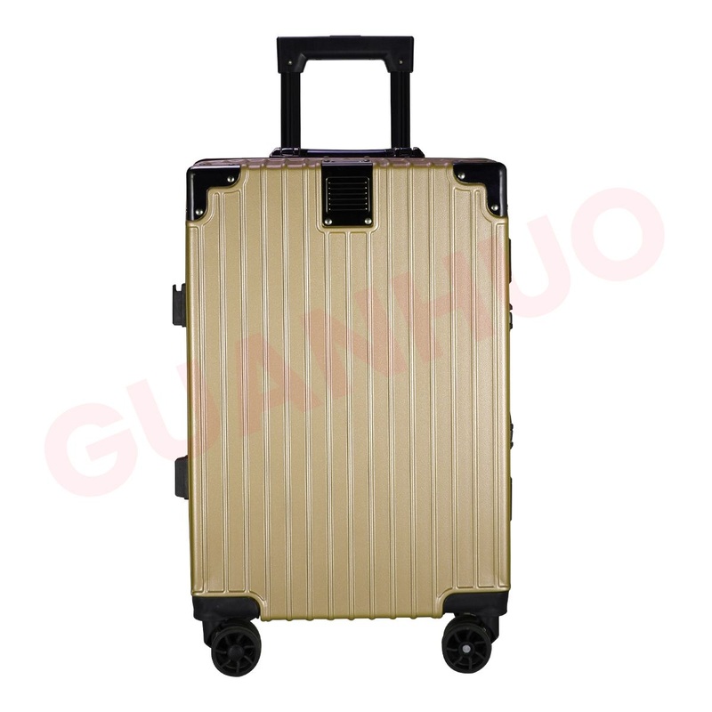 Luxury Metallic Spinner Luggage- Genuine Leather Accents & RFID-Blocking Pockets – Luggage Bag Sets and PP Luggage price