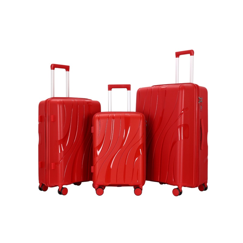 Luxury Suitcase 3PCS Set Lightweight Expandable PP Plastic Travel Trolley Luggage (XHPP015) – Luggage and PP Luggage price