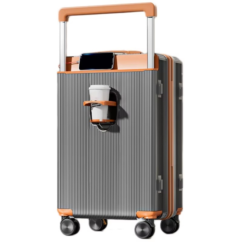 Customizable Luggage with Wide Trolley Cup Holder Charging Brake Wheel Suitcase – Luggage and Luggage Set price