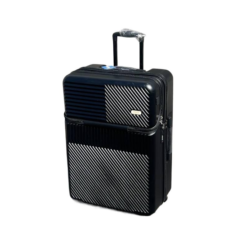 22 Inches PC ABS Unisex Front Opening Pocket Luggage Bags with USB Charger Multi-Functional Trolley Suitcase for Travel – Suitcase and Travel Bags Luggage price