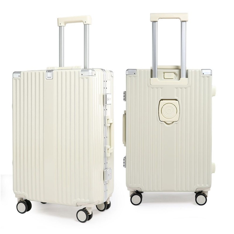 Multi-Functional Aluminum Frame USB Charging Port Hidden Cup Holder Password Luggage – Trolley Case and Suitcases Set price