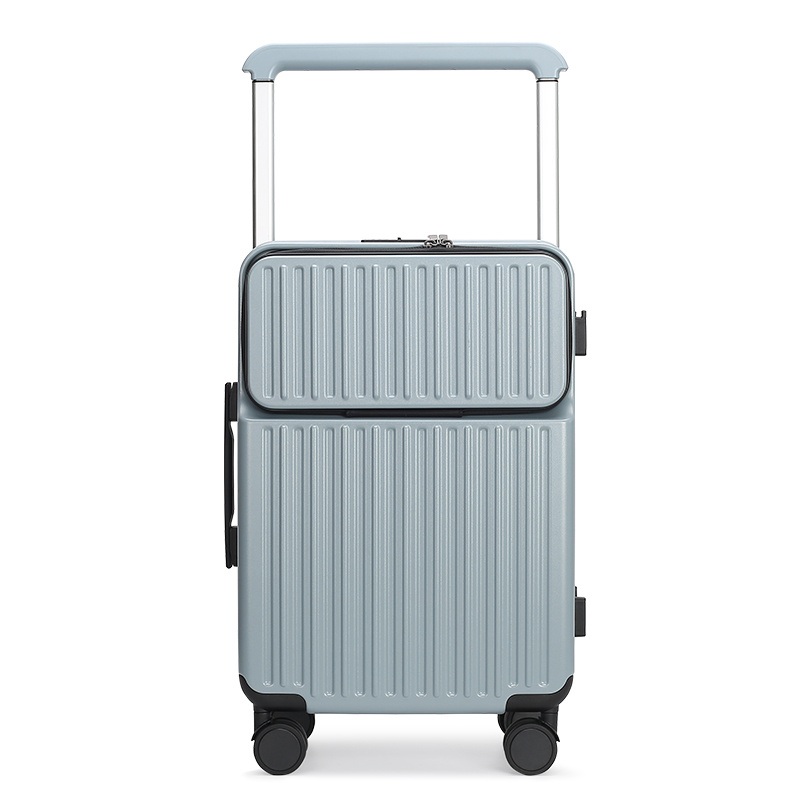 Front-Open Wide Trolley Premium Cabin Luggage with Integrated Storage Hook – Front Open Luggage and Wide Trolley Luggage price