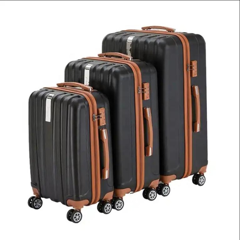 20 24 28 Inch 4 Spinner Wheels 360 Degree Tsa Lock Travel Suitcase Lightweight OEM 3PCS ABS Trolley Travel Luggage Bag Set – Luggage Set and Trolley Case price