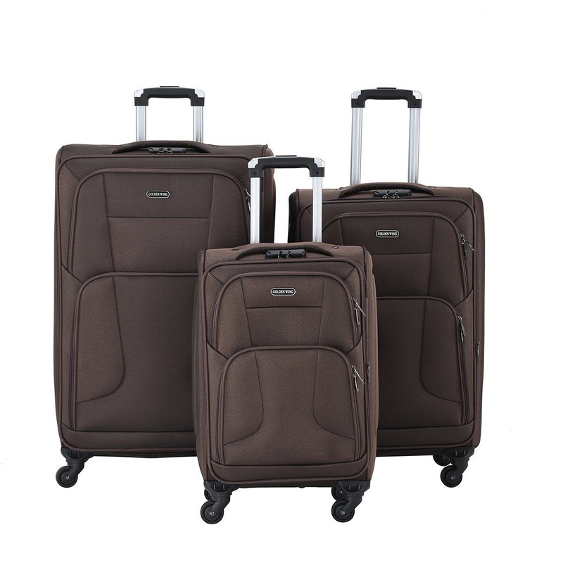 Fabric Cloth Rolling Luggage Set Oxford PU PVC Coated Suitcase Bags for Women Man Carry on Polyester Cases for Wholesale – Luggage Set and Bags Set price