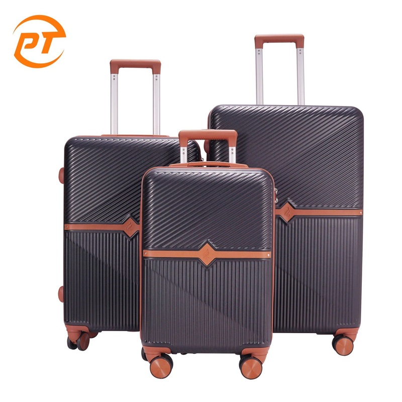 Factory OEM High Quality Black ABS Travel Luggage Bag Zipper Wheeled Trolley Traveling Suitcase for Women Female – Zipper Suitcase and Travel Luggage Bag price