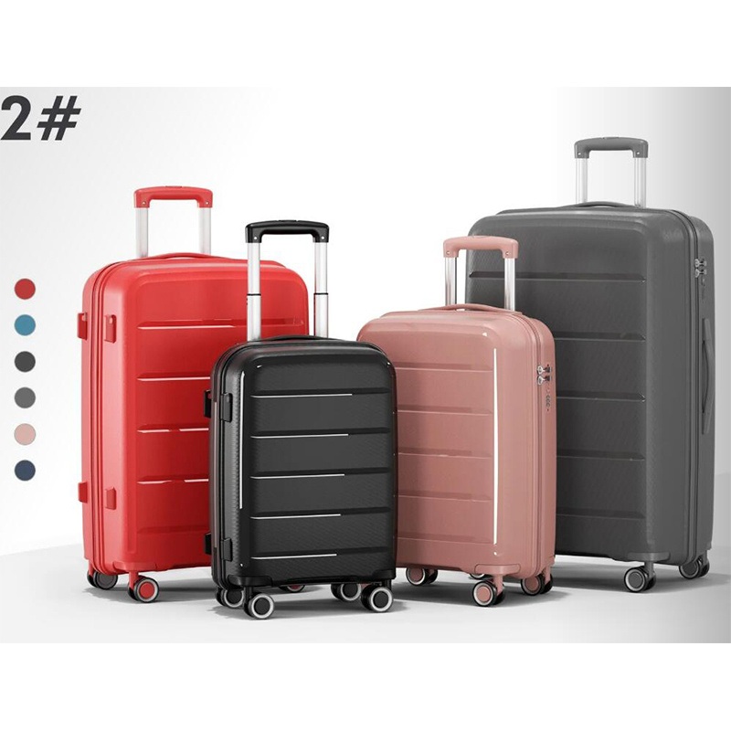 Four Colors High Quality Polypropylene Luggage Set with Color Matching Accessories – Suitcase and Luggage price