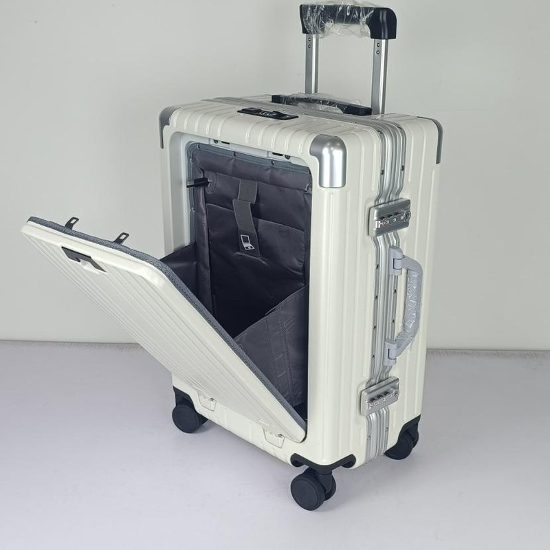 Front-Open Aluminium Travel Luggage Sturdy Trolley Suitcase with Convenient Cup Holder – Trolley Travel Luggage and Aluminium Frame Luggage price