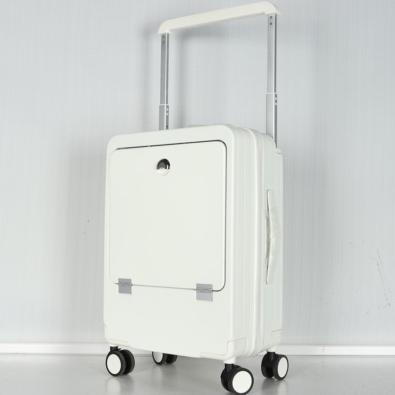 Front Open USB Charging PC Luggage Wide Trolley Custom Logo Trav Elegant Design – Wholesale Travel Luggage and Luggage price
