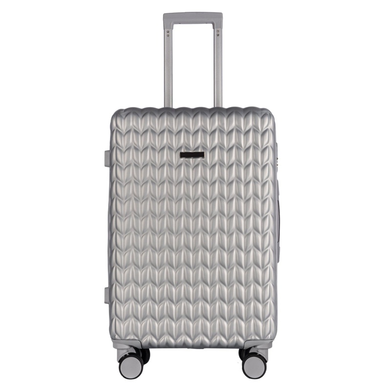 Pure ABS Luggage Set Iron Trolley Combination Lock Double Spinner Wheels 210d Lining – Business and ABS price