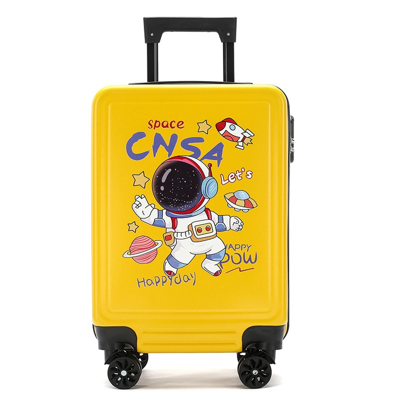 Astronaut Printed Candy Color 18inch Suitcase Hardside Spinner Luggage for Kids Student – Rolling Carry on Suitcase and Travel Luggage price