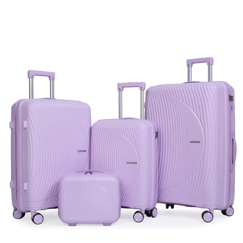 Durable PP Hardshell 4-Piece Luggage Smooth Rolling Four-Wheeled Travel Suitcases – PP Luggage and Hard Shell Luggage price