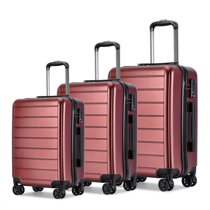 3 Pieces Wine Color ABS Luggage Set with Tsa Lock – Luggage and Suitcase price