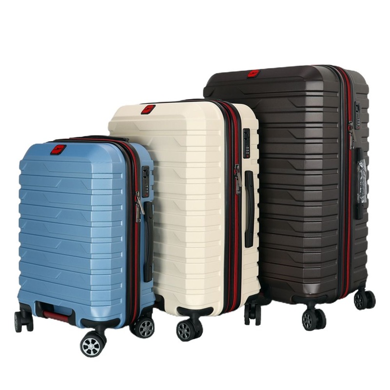 Set of 3 ABS Spinner Luggage Six Colors Built-in Code Lock Luggage Sets – USB Charging PC Suitcase and Luggage price