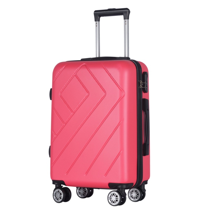 Wholesale Hard Shell ABS PC Carry-on Luggage 20 Inch Travel Spinner Wheels Suitcase Modern Pink Color Trolley Case – Carry on Luggage and Luggage Set price