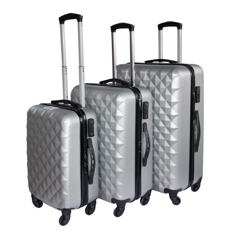 Greatchip Diamond Suitcase Unique Design 3PCS Durable Travel Buiness Trip Luggage – Luggage and ABS price