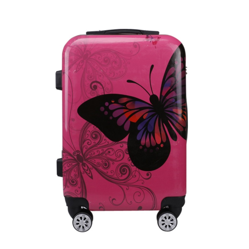 Red Pattern 5PCS Zipper PC Suitcase Travel Luggage for Women Girls – Trolley Bags and Trolley Case price