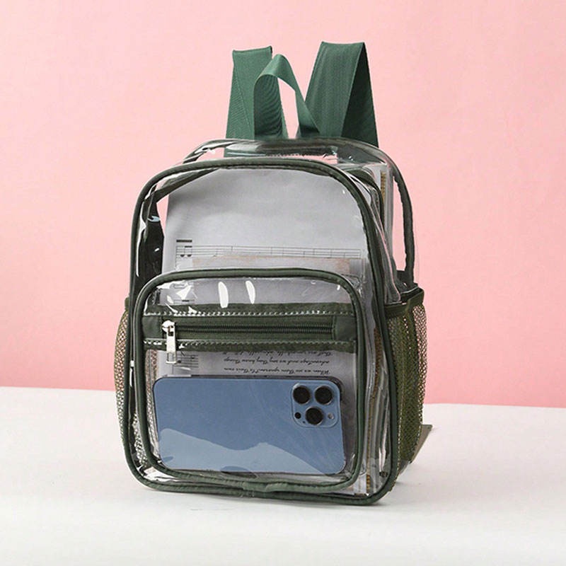 Wholesale Custom Eco-Friendly PVC Transparent Backpack Waterproof Outdoor Beach School Bag with Letter Pattern Clear Backpack – Hand Bag and Shoulder Bag price