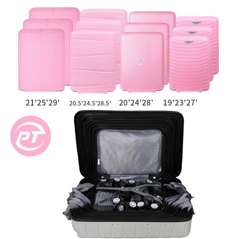 China ABS PP PC Pink Semi Finished Luggage Factory Half Made Suitcase Set for Indonisia Malaysia Saudi Arabic Mexico Brazil Us Wheel Lock Zipper Handle Trolley – Semi Finished Luggage and Half Finished Luggage price