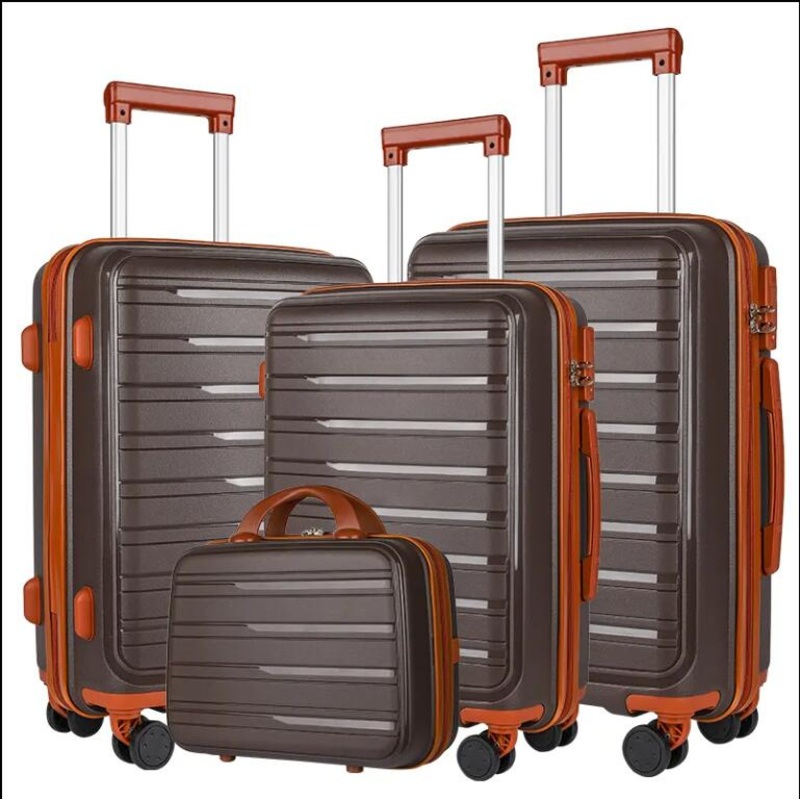 New Trendy PP Material Suitcase 3PCS Set, Hard Shell Carry on Luggage – Luxury PP Suitcase and Metal Alloy Trolley Luggage price