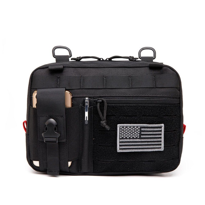 Tactical Admin Pouch of Laser Cutting Loop EDC EMT Utility Pouch Large Capacity Organizer with Us Patch Tactical Molle Waist Bag – Hand Wallets and Hand Wallet price