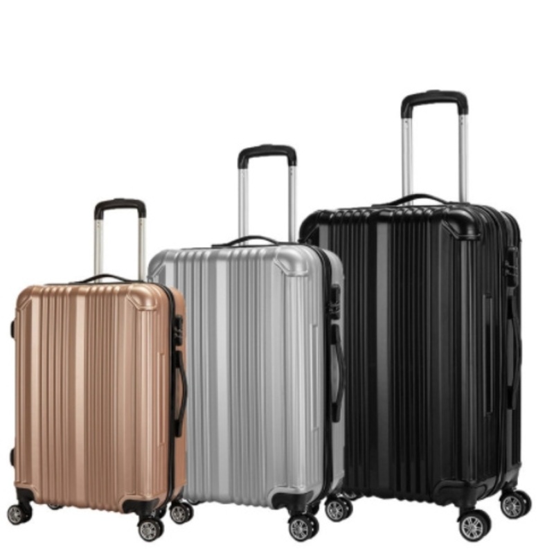 Unisex ABS 3 Pieces Travel Suitcase Luggage Set Business with Zipper 4 Wheels – ABS Unisex Luggage Set and Travel Trolley Luggage Set price