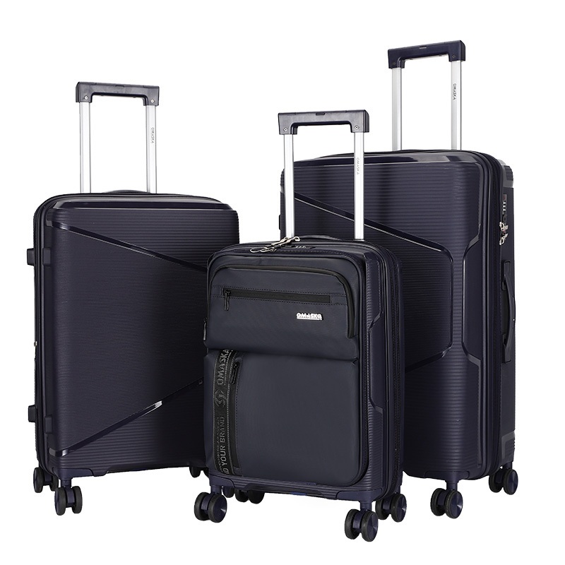3 Piece Sets PP Hardside Trunk Spinner Luggage Set Rugged Travel Suitcase Set – Quality Luggage and Stylish Round Luggage price