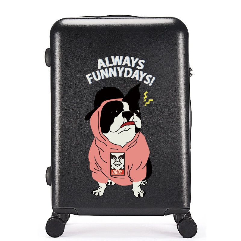 ABS+PC Fashion Trend Luggage Black Color Travel Customized Picture Suitcase – ABS + PC Luggage and Fashion Trolley Luggage price