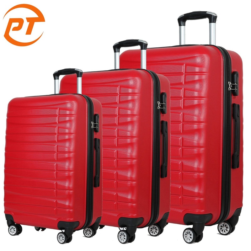 ABS Red Wedding Holiday Promotional Gift Advertisement Factory PP PC ABS Trolley Travelling Bags Suitcase Set – Suitcase Set and Travelling Bags price