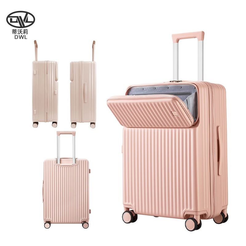 Pink Color 22inch Front Open Luggage 20inch Hardshell Suitcase with PVC Cover – Suitcase Cover Luggage Sets and Anti-Theft Suitcases price