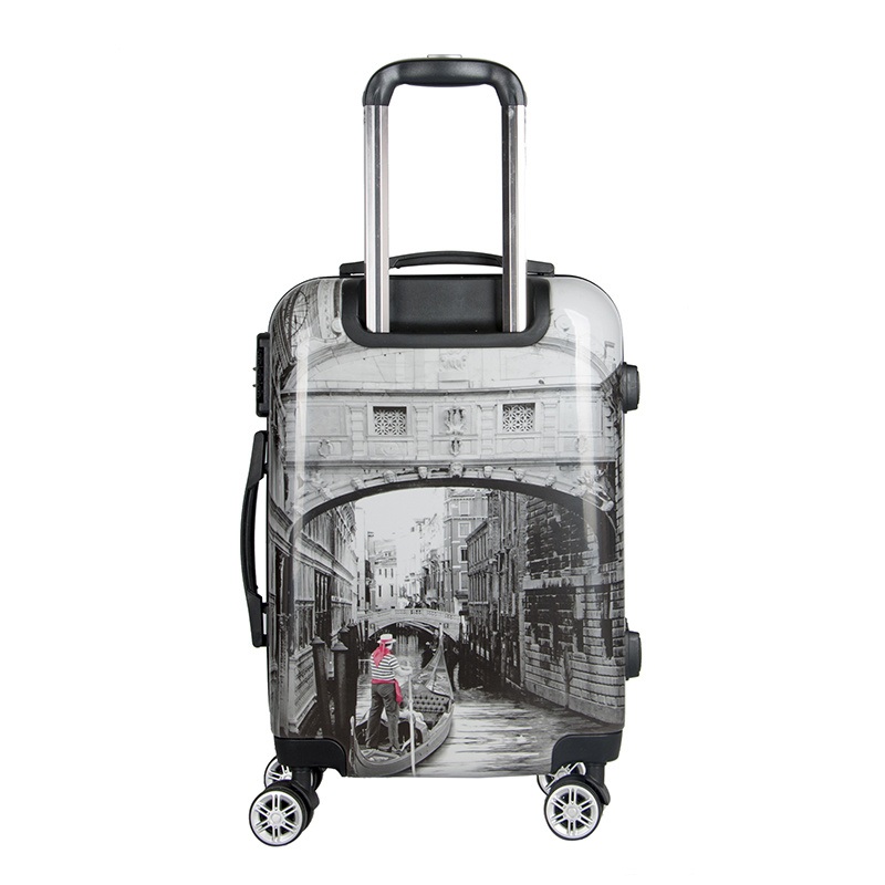 Stylish Printed Colorful ABS+PC 3 Piece Set Luggage Cabin Carry on Business Wheeled Travel Bag Case for Woman Man – Printed Colorful Hard Shell Luggage Suitcase and Customize Trolley Case Suitcase price