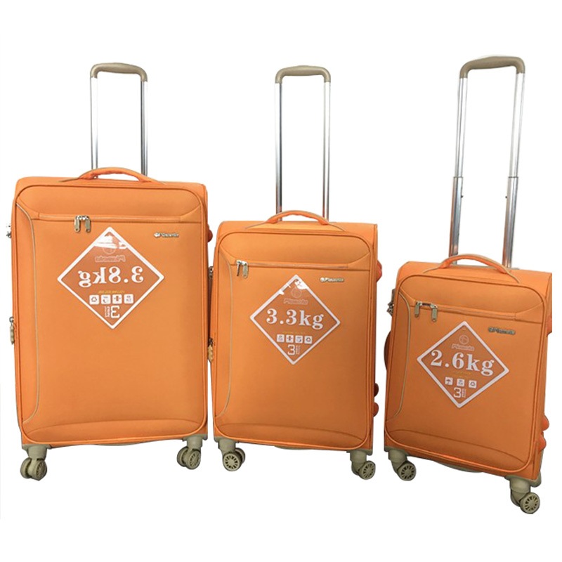 Wholesale Promotion Custom 3PCS Orange Polyester EVA Luggage Set 20/24/28inch – Customized Polyester Luggage Set and Polyester Luggage Set price